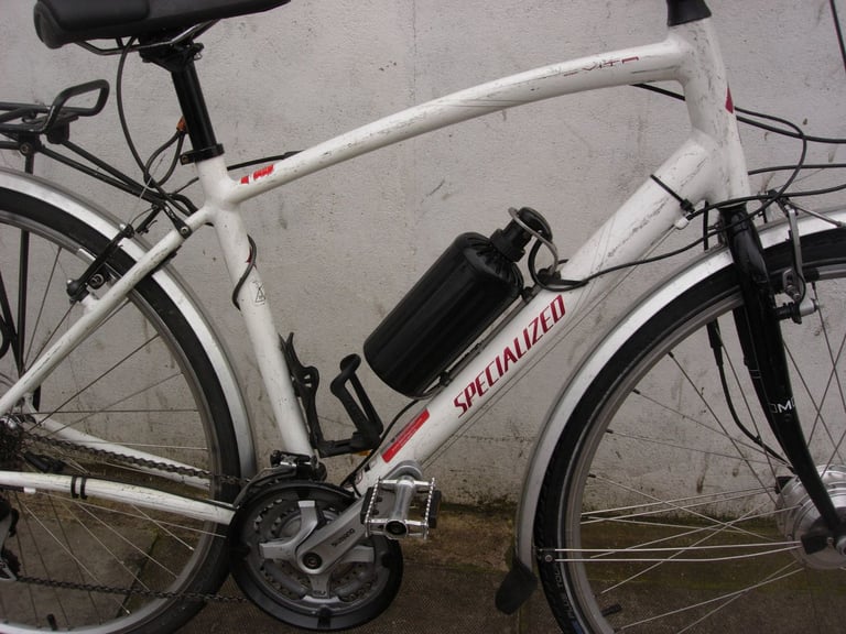 Electric Bike/ Hybrid/ Commuter Bike by Specialized, White, Medium, JUST SERVICED/ CHEAP PRICE!!!