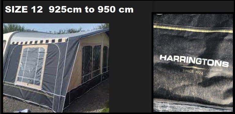 Caravan Awning Harringtons Size 12 925 cm to 950 cm (Needs Minor Repair) |  in Leyland, Lancashire | Gumtree