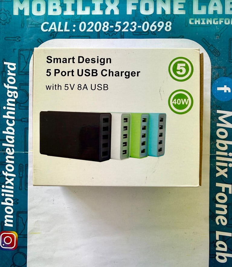Brand New Multiple USB hub 5 port USB charger with 5V and 8Amp