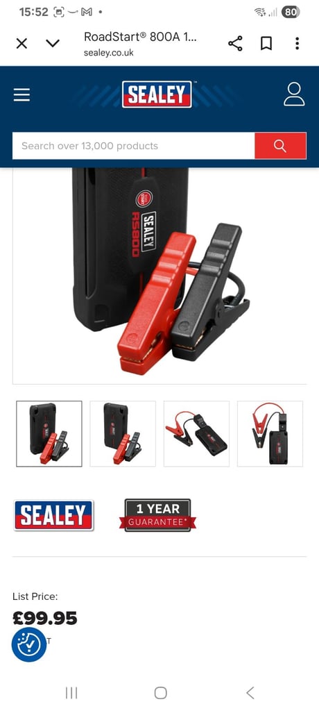 Sealey car battery pack