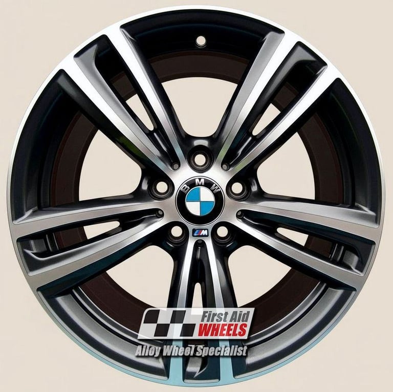 R345DBS Swap BMW 3 4 SERIES 4x 19'' GENUINE SYLE 442M SATIN BLACK DIAMOND CUT ALLOY WHEELS