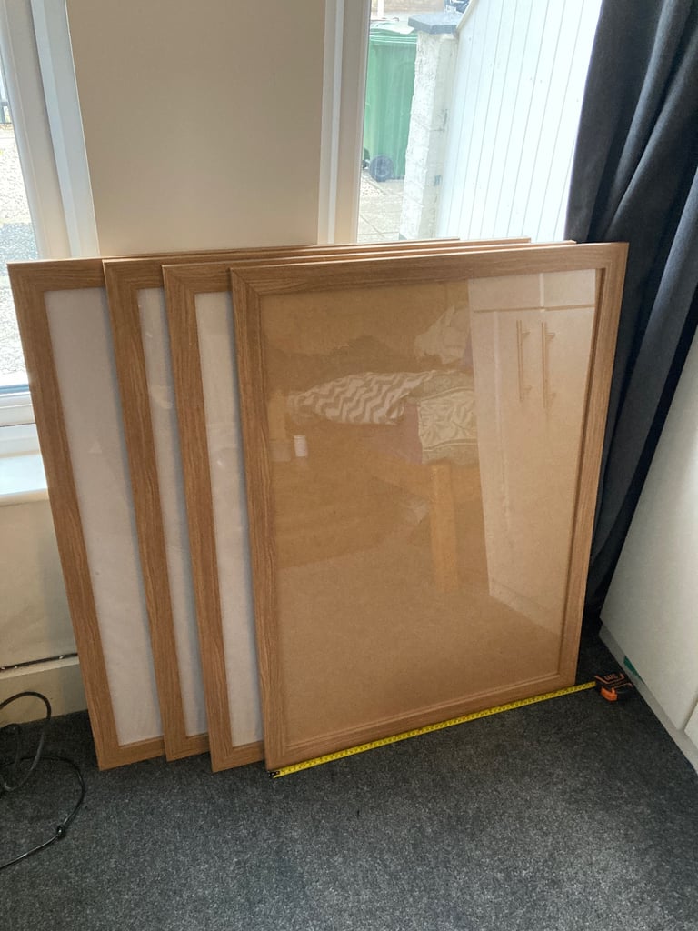 4 large wooden picture frames 