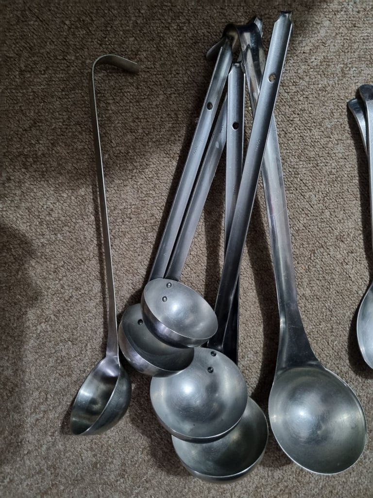 Stainless Steel Ladles set of 6 small and medium