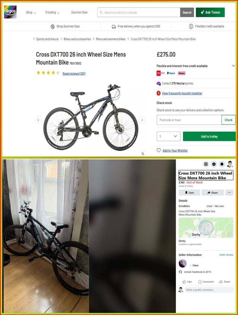 Cross DXT700 Bike - 21 Speed – 26 inch wheels.