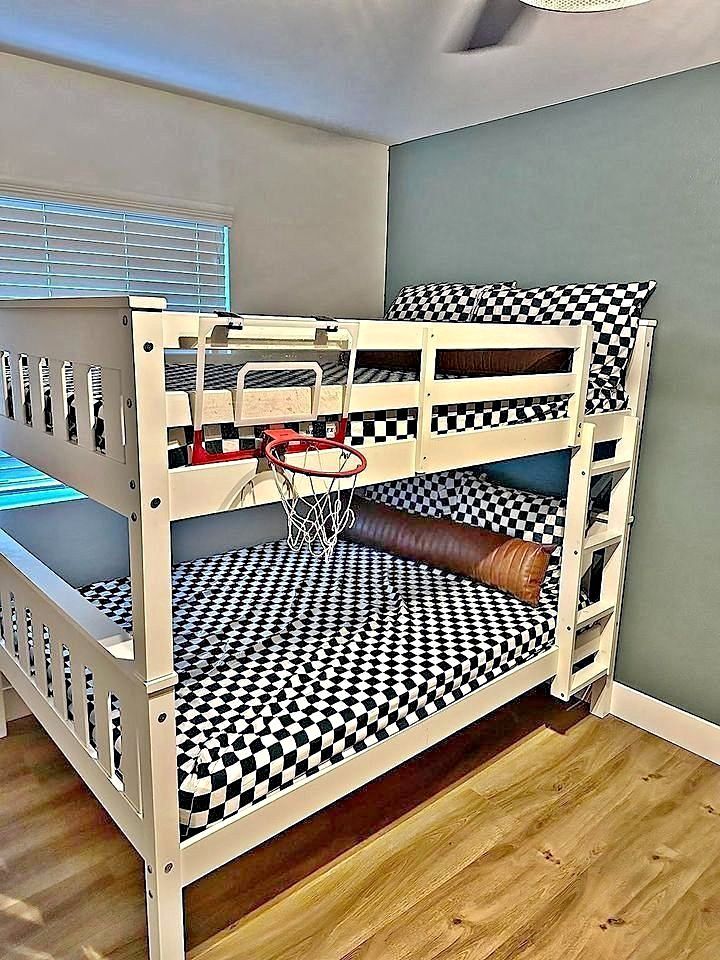 image for Solid Slats Single Wooden Bunk bed Frame With optional Mattress !! order Now 