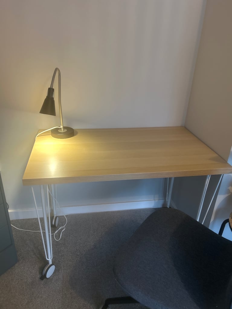 image for Desk ikea set with chair and protection Matt 