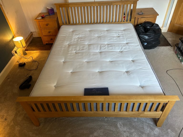 image for King size Oak bed frame