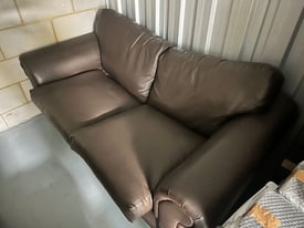 Som'toile Brown Leather Sofa Bed