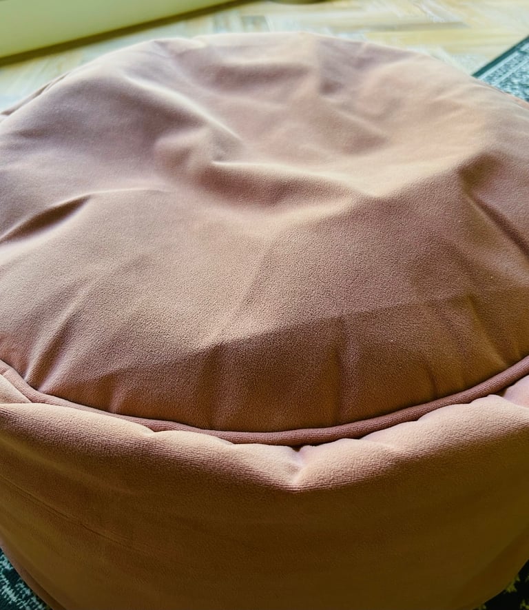Pink Velvet Pouffe / Ottoman / Footrest 