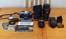 Olympus OM-10 SLR and Lenses/Accessories for sale