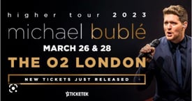 Michael Bublé X2 Tickets O2 Arena London