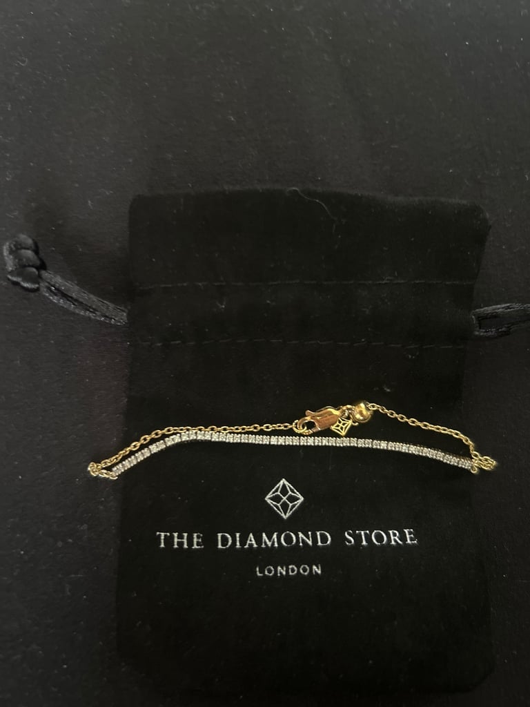 image for Adjustable Lab Diamond Tennis Bracelet 0.50ct in 18K Gold Vermeil