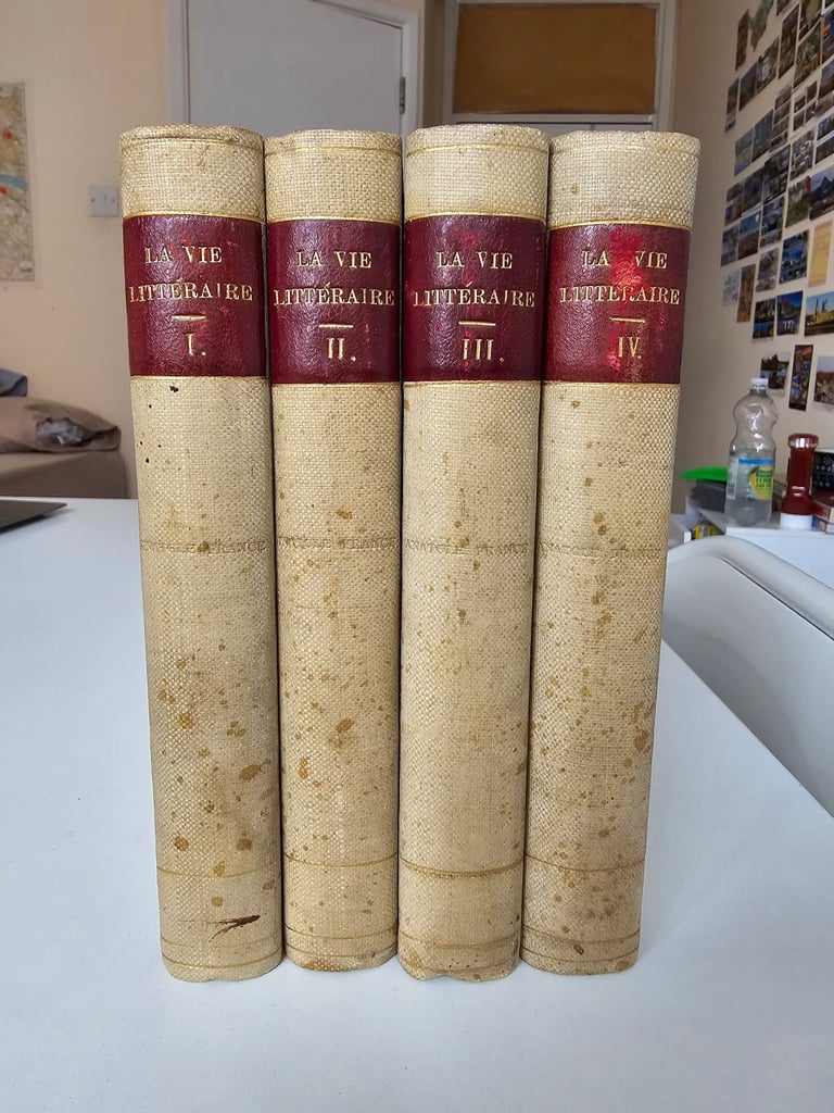 1900s Antique Collectible La Vie Literarie French Books  Vol. I-IV by Anatole France