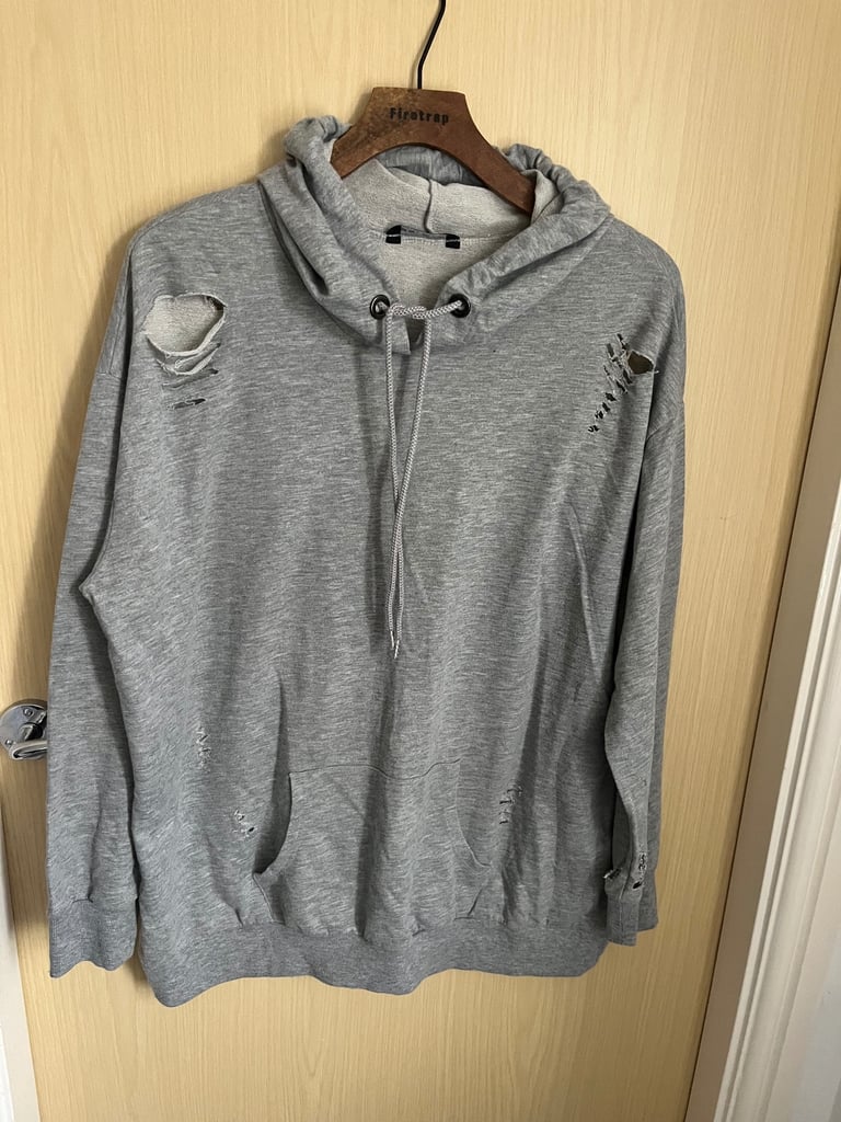 image for  SELECT GREY DISTRESSED HOODIE SIZE 16