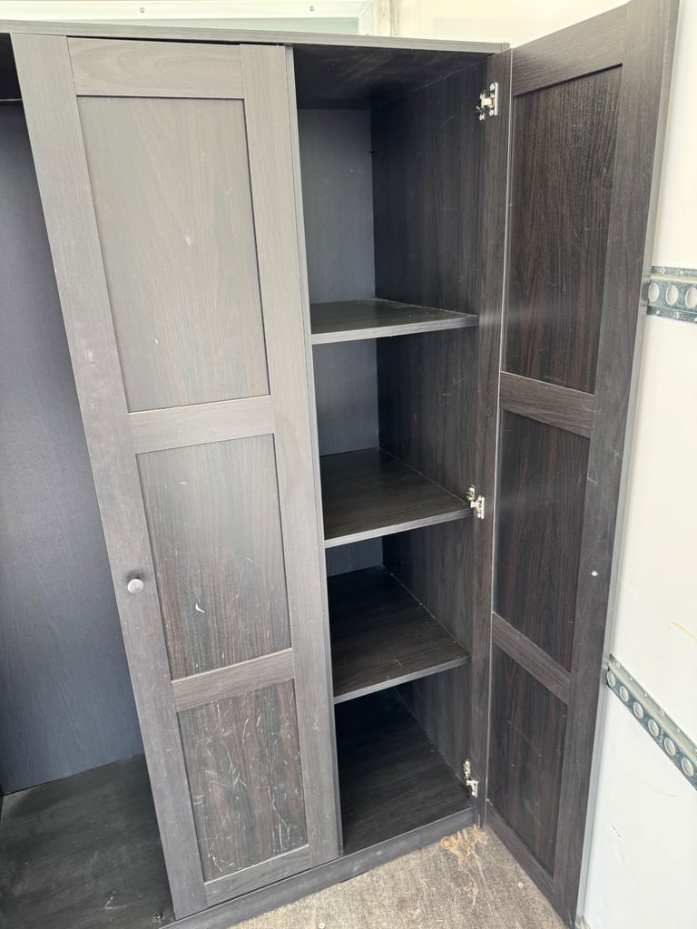 image for Ikea black wardrobe 