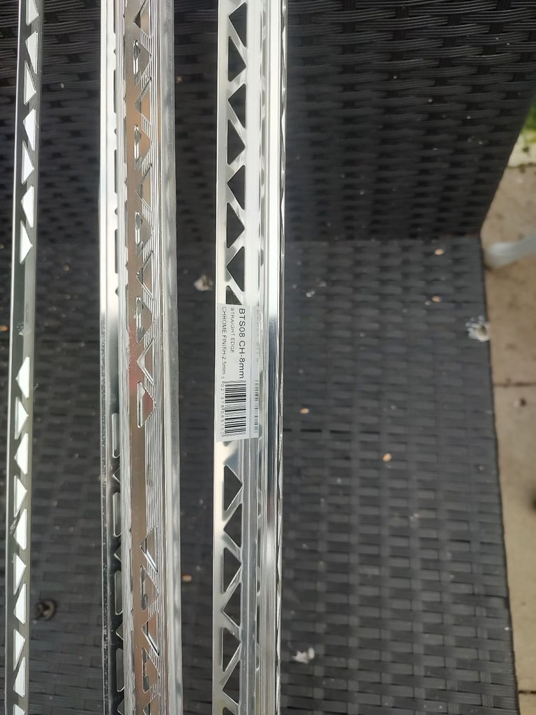 Chrome tile trims