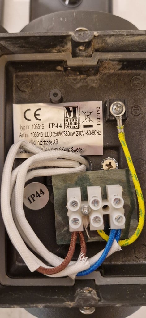 Charcoal Grey Up Down Wall Light With Fixed LED To Illuminate Entrances