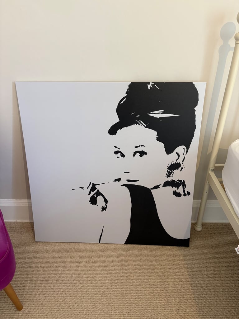 Audrey Hepburn iconic Ikea print on canvas