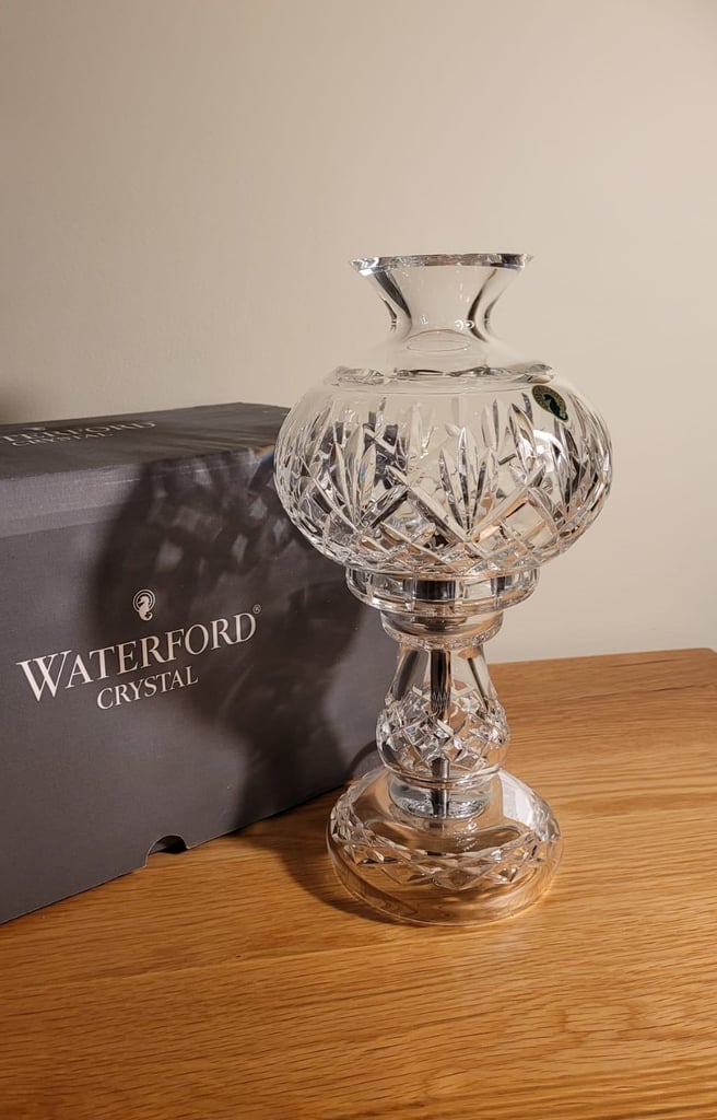 Waterford crystal hurricane table lamp