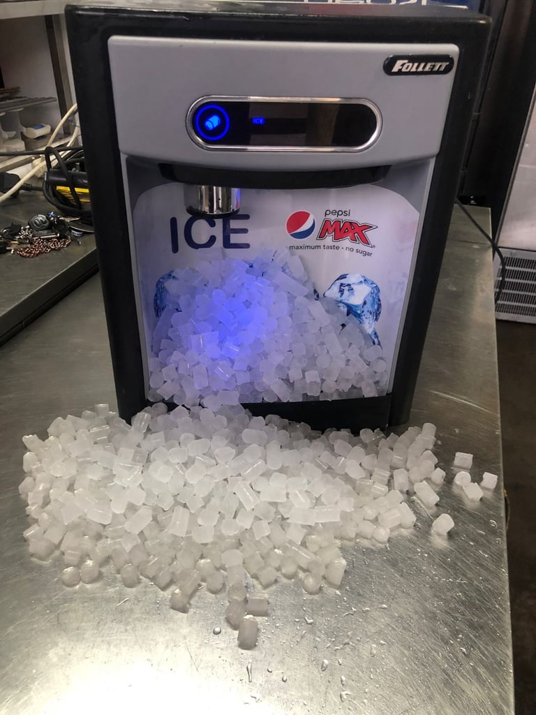 Follet E SERIES ICE DISPENSER / ICE MACHINE- 54kg/24hr Restaurant Bar Ice Maker- Nugget Ice