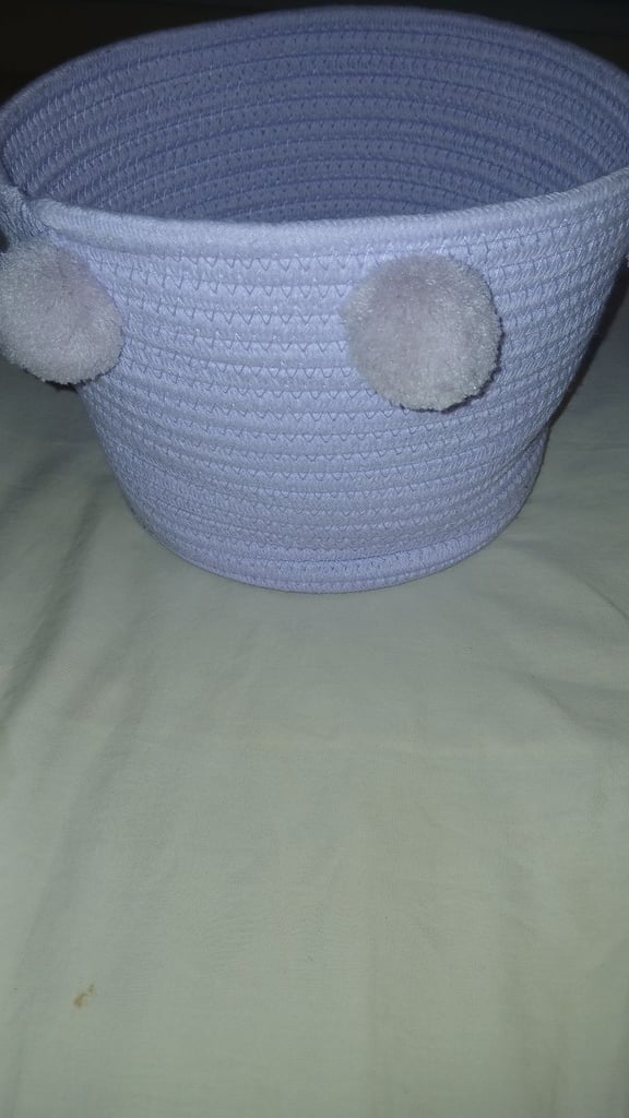 image for Basket with pom poms lilac