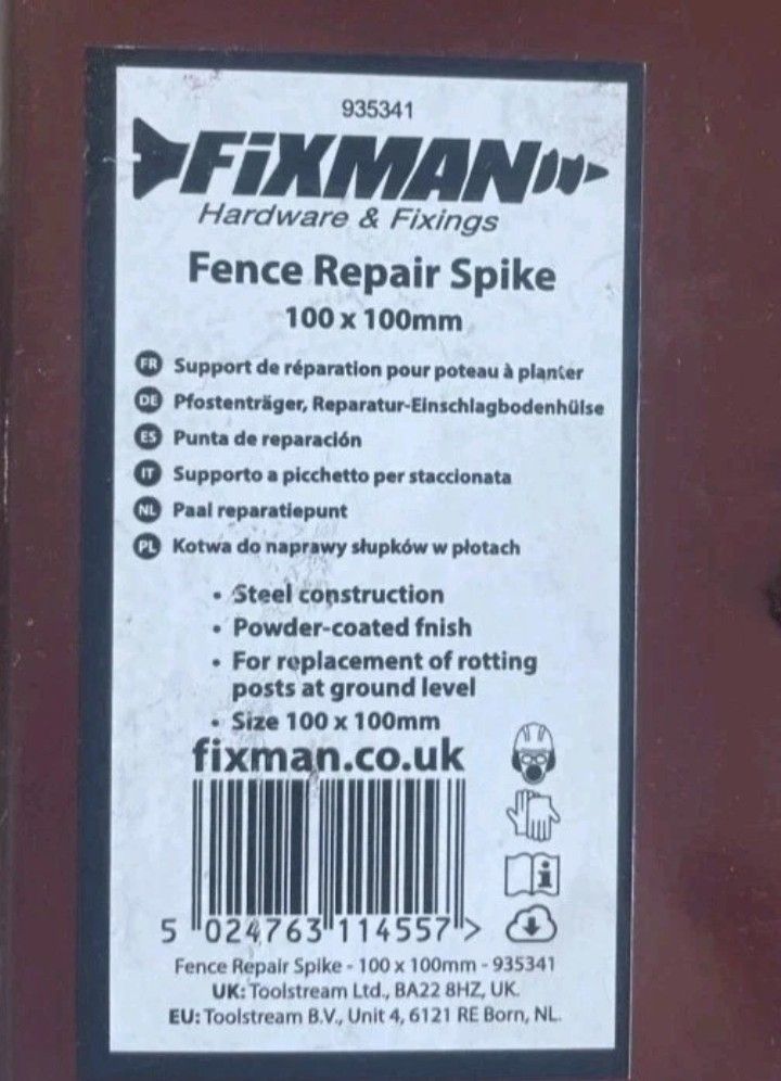 B&Q - Fence Post Repair SPIKES (100 × 100) X4. RRP £12.49 EACH!!