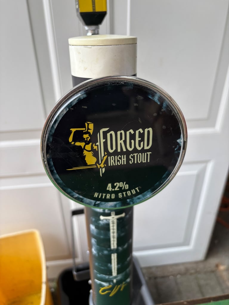 Rare forged Irish stout beer pump ideal man cave 