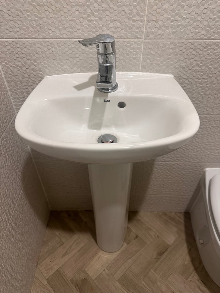 Roca cloakroom Basin and pedestal