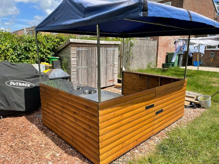 image for Large “Big Kahuna” Food Stall Hut + Rolled Ice Cream Machine – Complete Event/Catering Setup