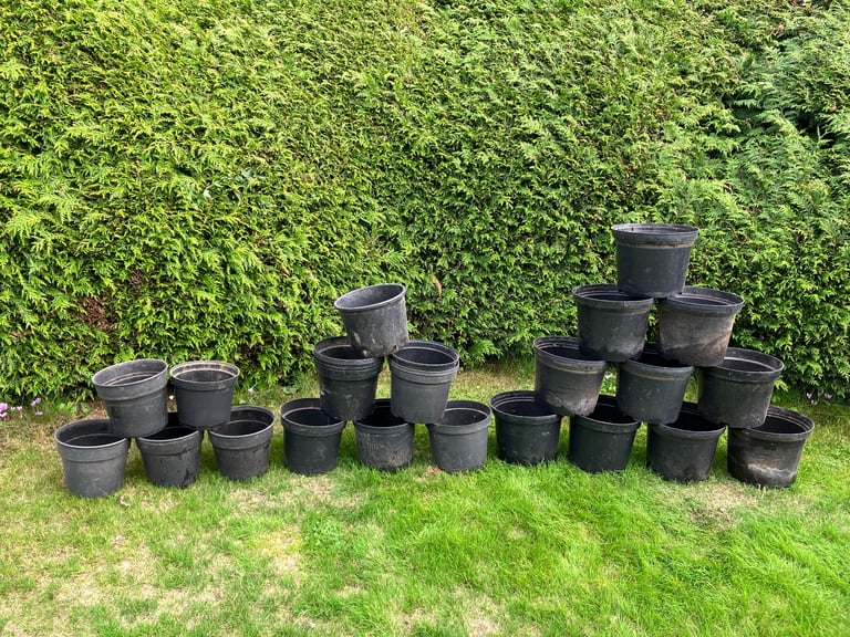 image for 5/7.5/10/18/20 Litre Black Plastic Garden Pots. Collect Chichester