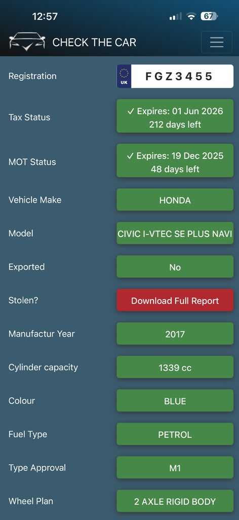 Honda, CIVIC, Hatchback, 2017, Manual, 1339 (cc), 5 doors