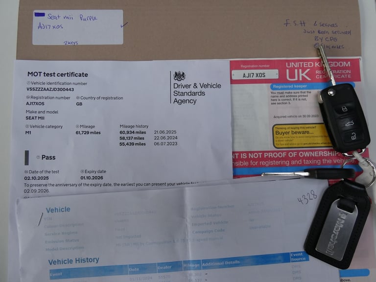 1.0 75 Mii by Cosmo 5dr *6 SERVICES +DAB +BTOOTH +HEATED LEATHER +2 KEYS*