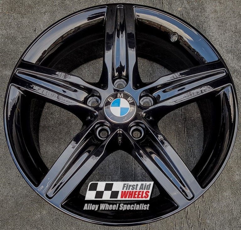 R498BG Swap BMW 1 / 2 SERIES 4x 17'' GENUINE STYLE 379 GLOSS BLACK ALLOY WHEELS