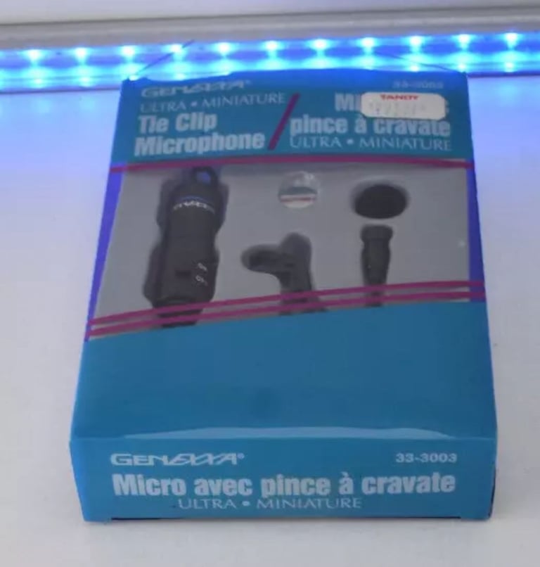 image for GENEXXA ULTRA MINATURE TIE CLIP MICROPHONE 33 3003. PLEASE REFER TO THE PHOTOS