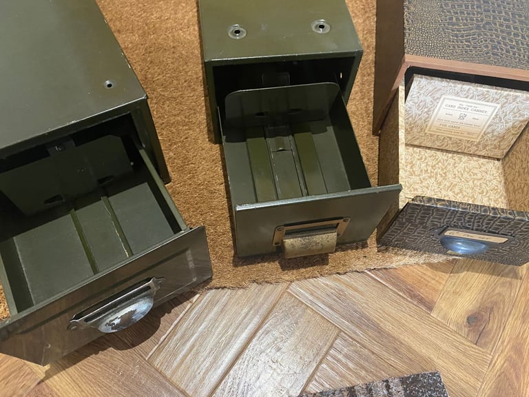 3 x Vintage Postcard Drawers - ideal for storage