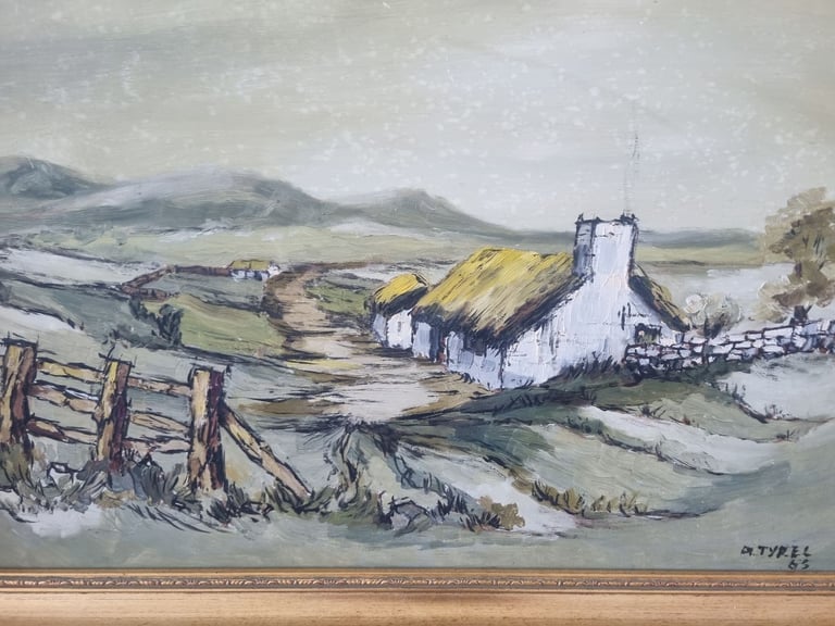 Vintage Oil on board painting signed Tyrel 
