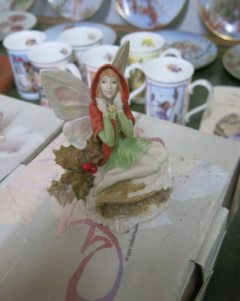 6 Jenny Oliver Flower Faerie hand crafted sculptures.£145 Limited edition 1994