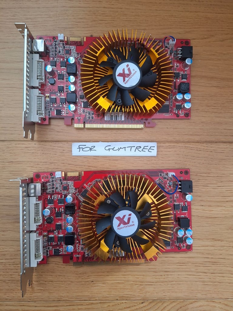 Pair of Xpertvision (nVidia) 9600GT 1GB DDR2 graphics cards for sale