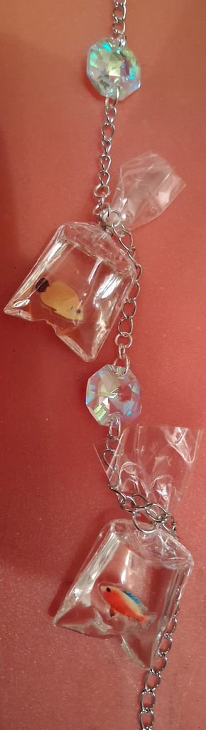 Hanging decoration (fish in a bag)