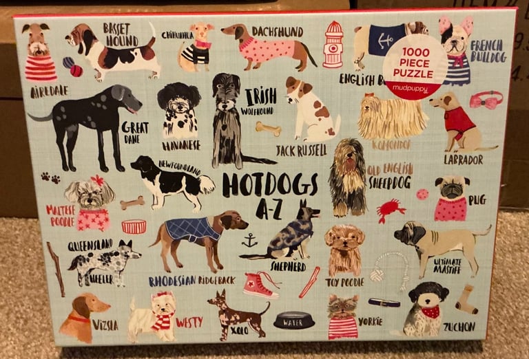 Hot Dogs A - Z 1000 Piece Jigsaw Puzzle