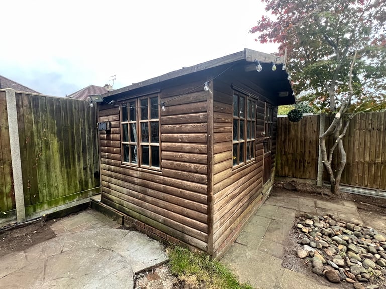 10x8 Timber Log Cabin Shed – Solid & Great Condition