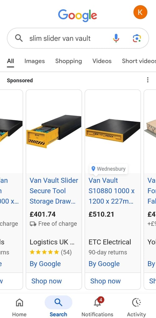 Van Vault storage boxes. 