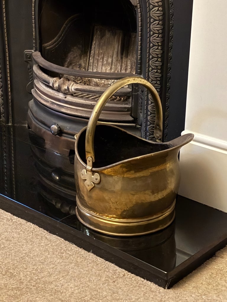 image for Fireplace coal bucket and tool set