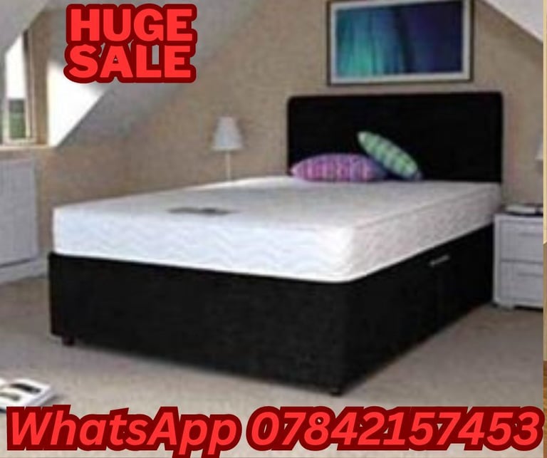 New Plan Fabric Beds ; Single Bed base double bed with semi ortho mattress 