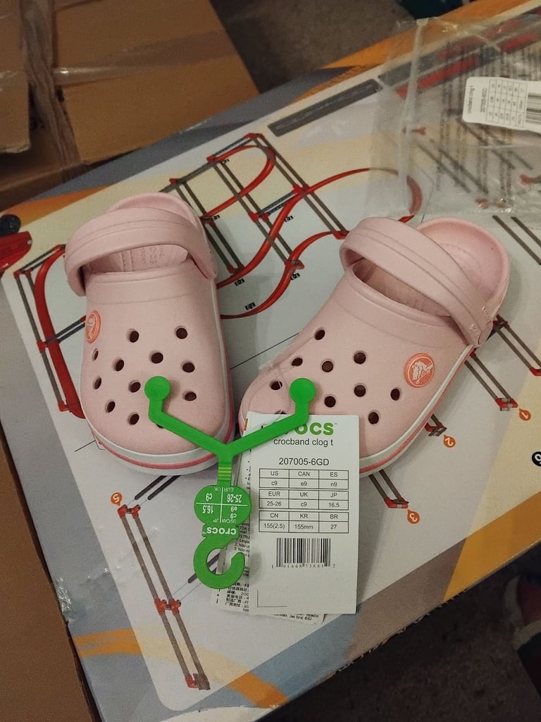 image for Kids baby pink official crocs 
