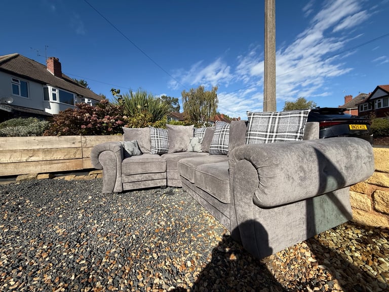 Grey Verona Corner Sofa 