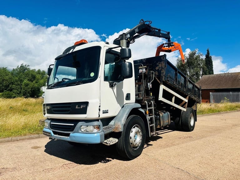 DAF LF 55 220 2008 (58) 18 TON TIPPER GRAB, HIAB 099 CRANE
