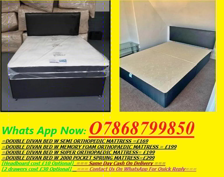 DOUBLE DIVAN BASE & MATTRESS ONLY in Finchley, London Gumtree