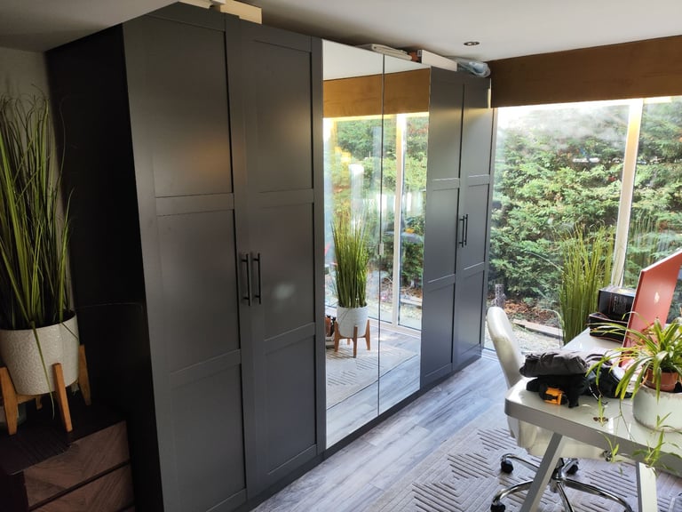 image for Wardrobes Mirror and Grey 