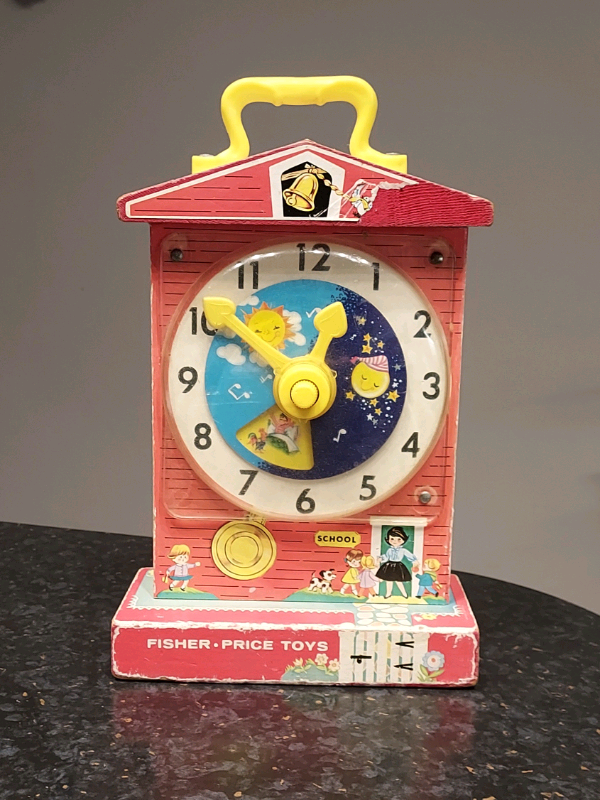 Vintage Fisher Price Teaching Clock Music Box in Kiveton Park
